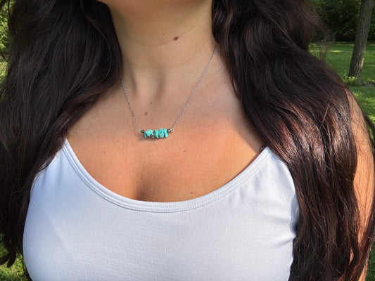 Bar Chip Stone Necklace