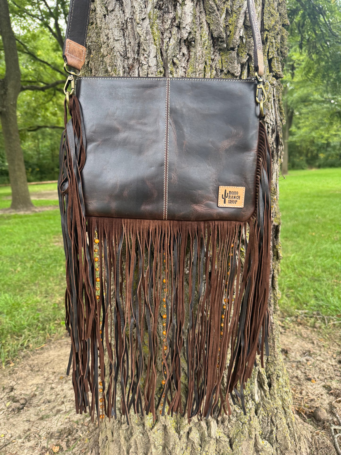Dixie Crossbody Cowhide Fringe Purse