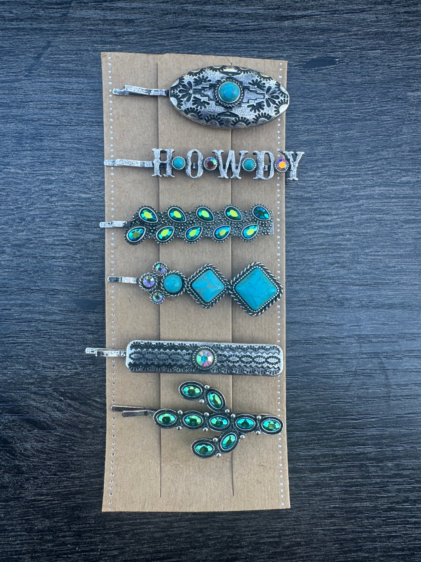 Western Hair Bobby Pins (Set of 6)