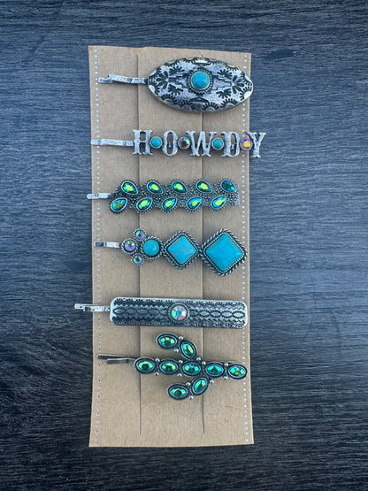 Western Hair Bobby Pins (Set of 6)
