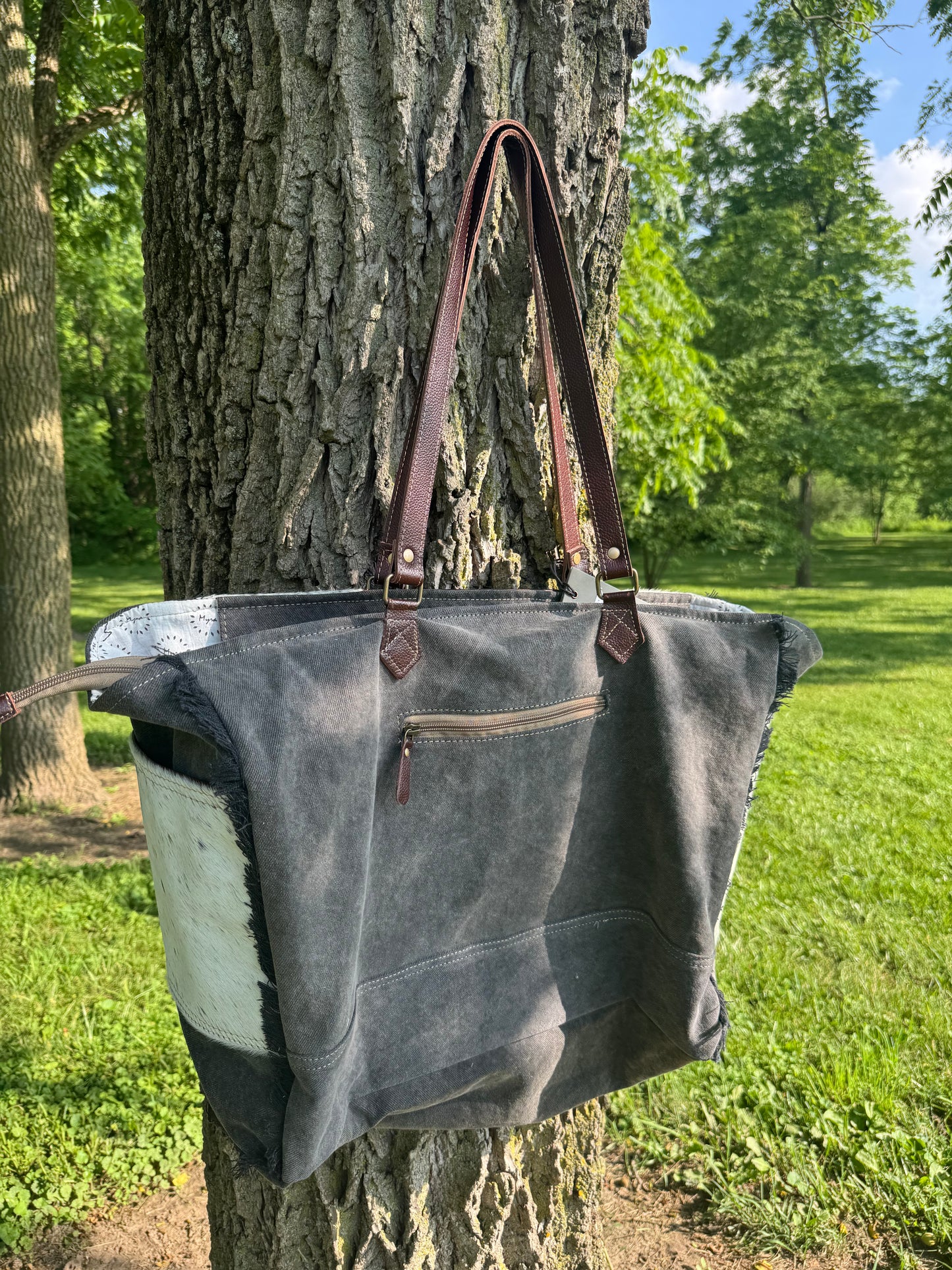 Rosalinda Cross Stitched Weekender Bag
