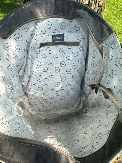 Rosalinda Cross Stitched Weekender Bag
