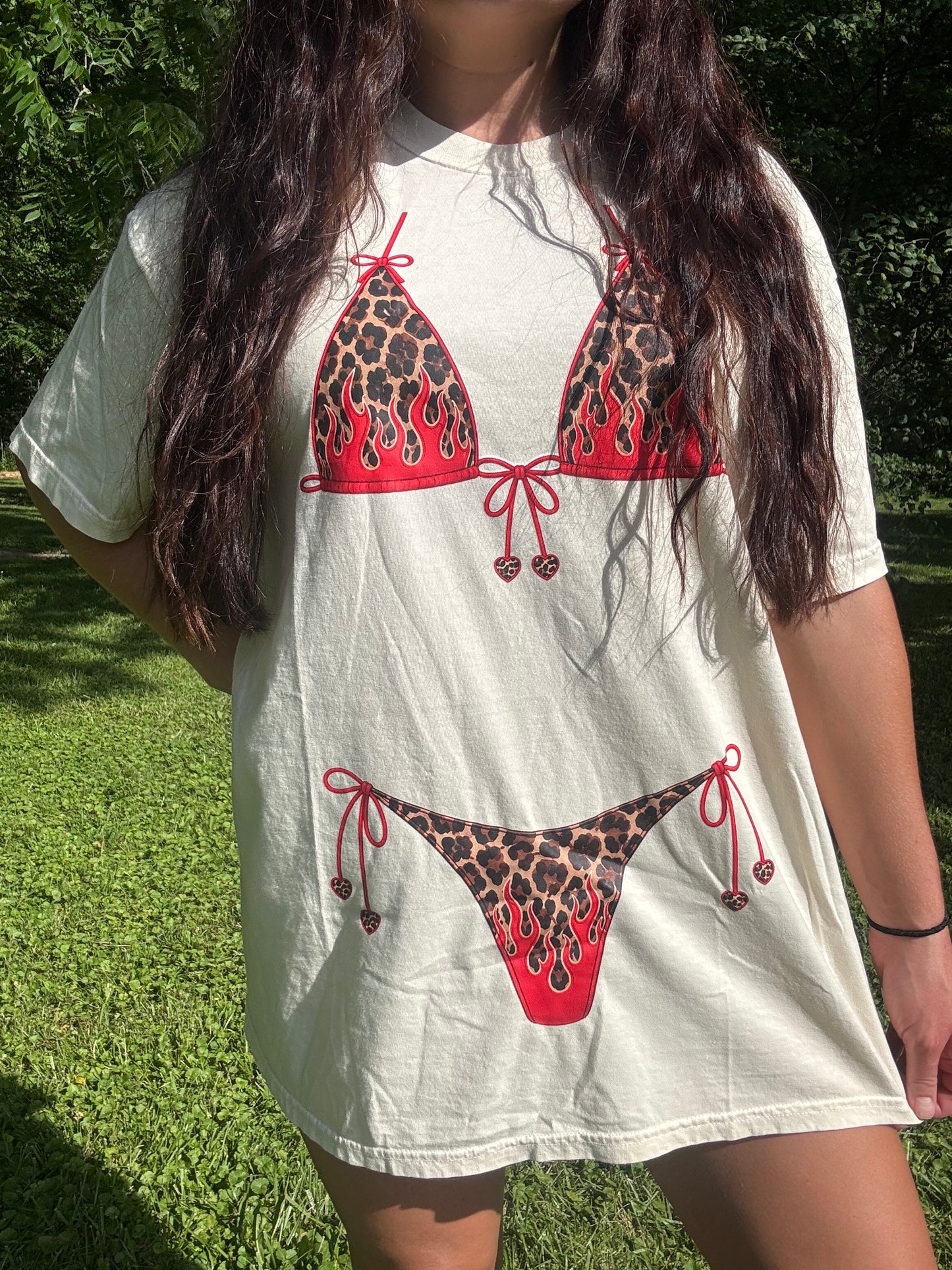 Cheetah Flame Bikini Tee