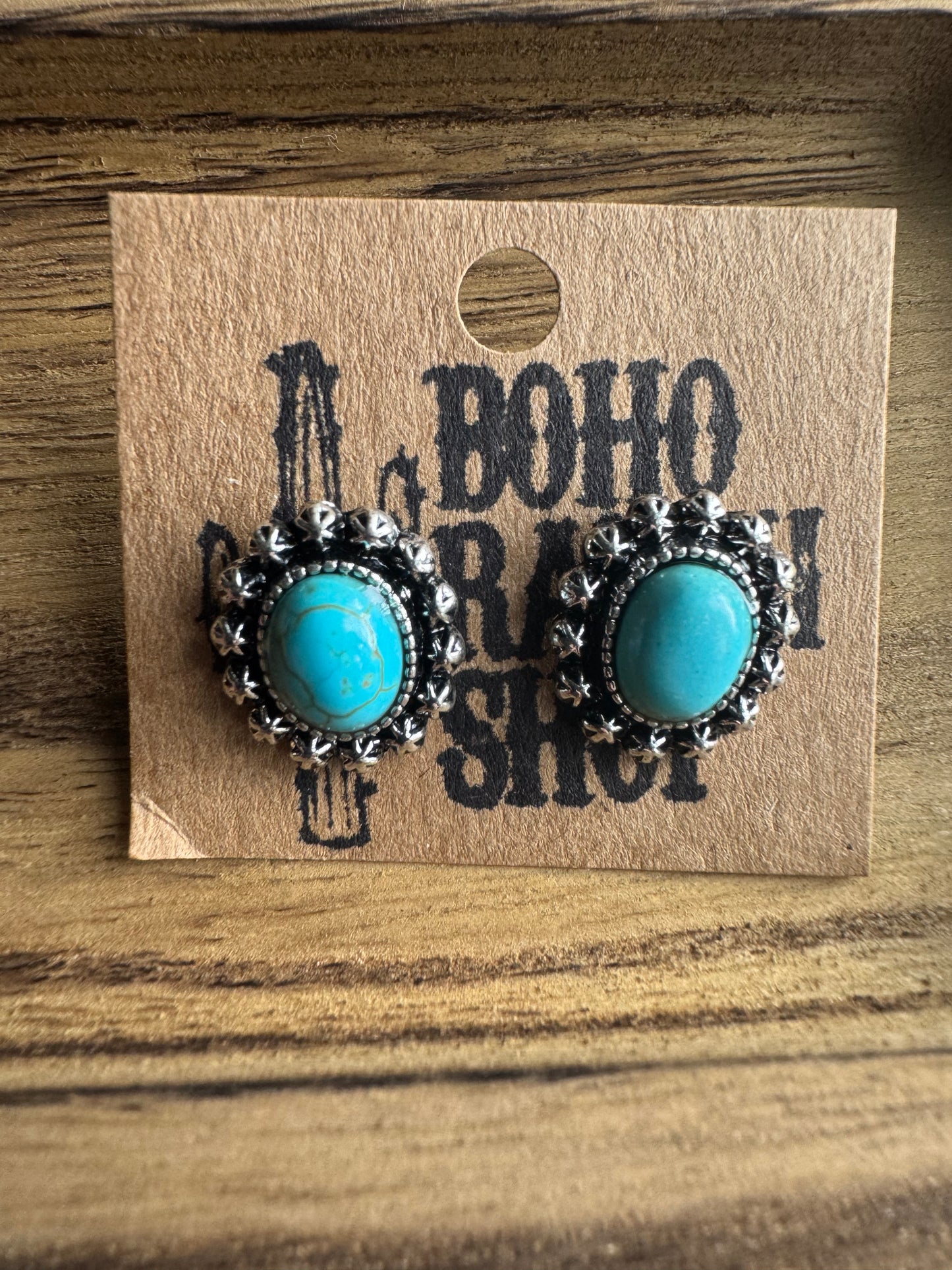 Western Turquoise Stud Earrings