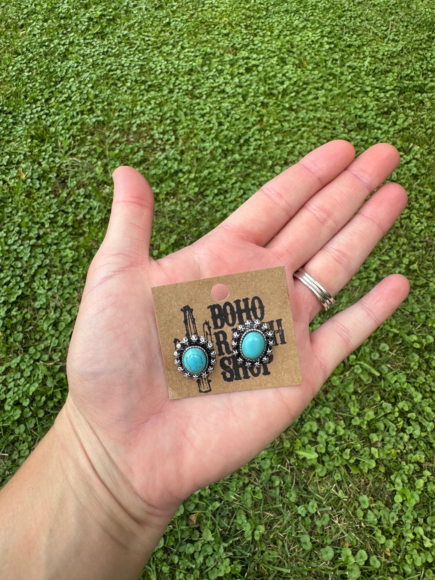 Western Turquoise Stud Earrings