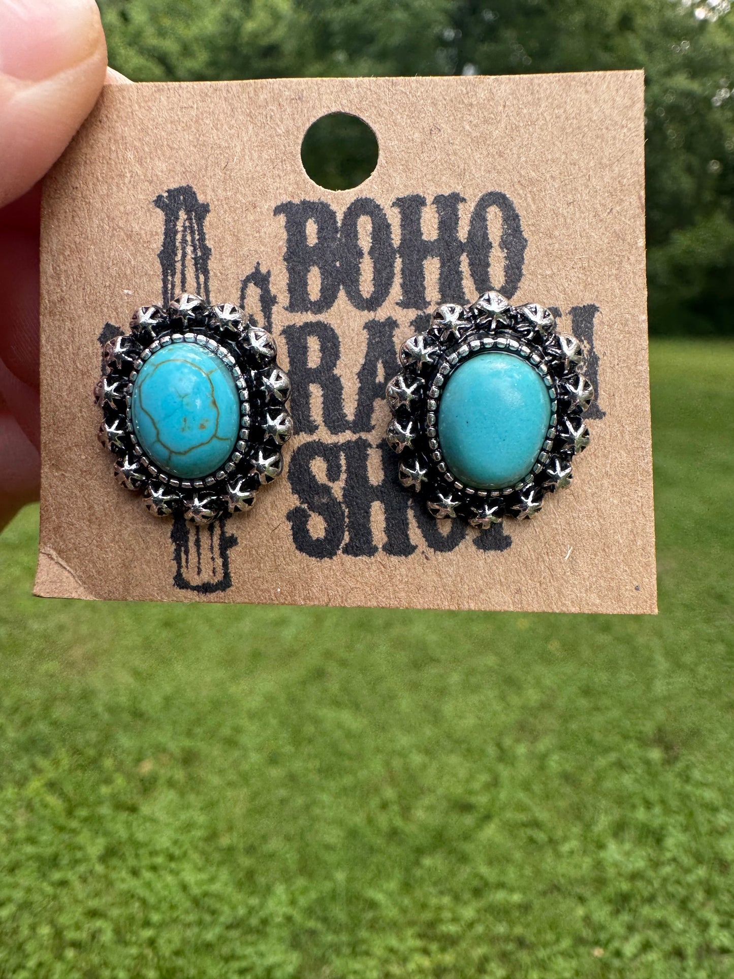 Western Turquoise Stud Earrings