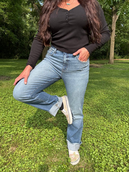 KanCan - High Rise Straight Jeans