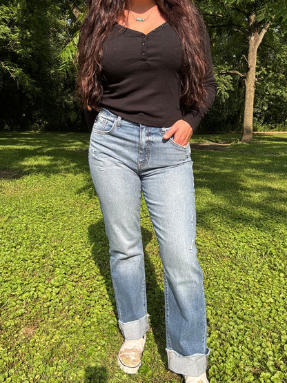 KanCan - High Rise Straight Jeans