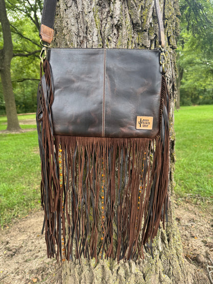 Dixie Crossbody Cowhide Fringe Purse