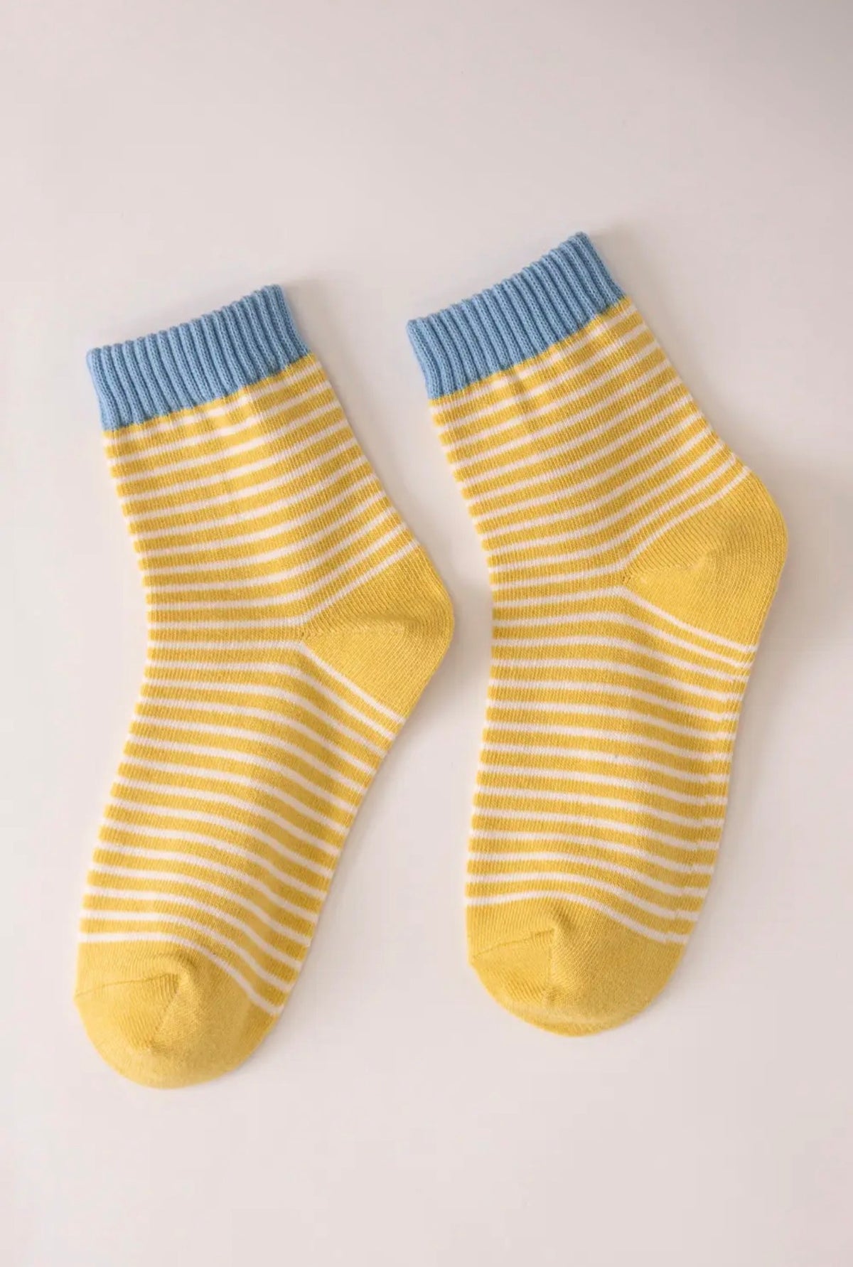 Stripped Ribbed Ankle Socks