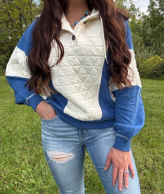 Colorblock Fleece Oversize Hoodie