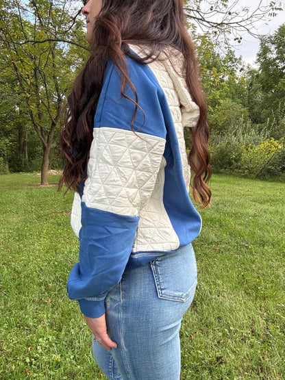 Colorblock Fleece Oversize Hoodie