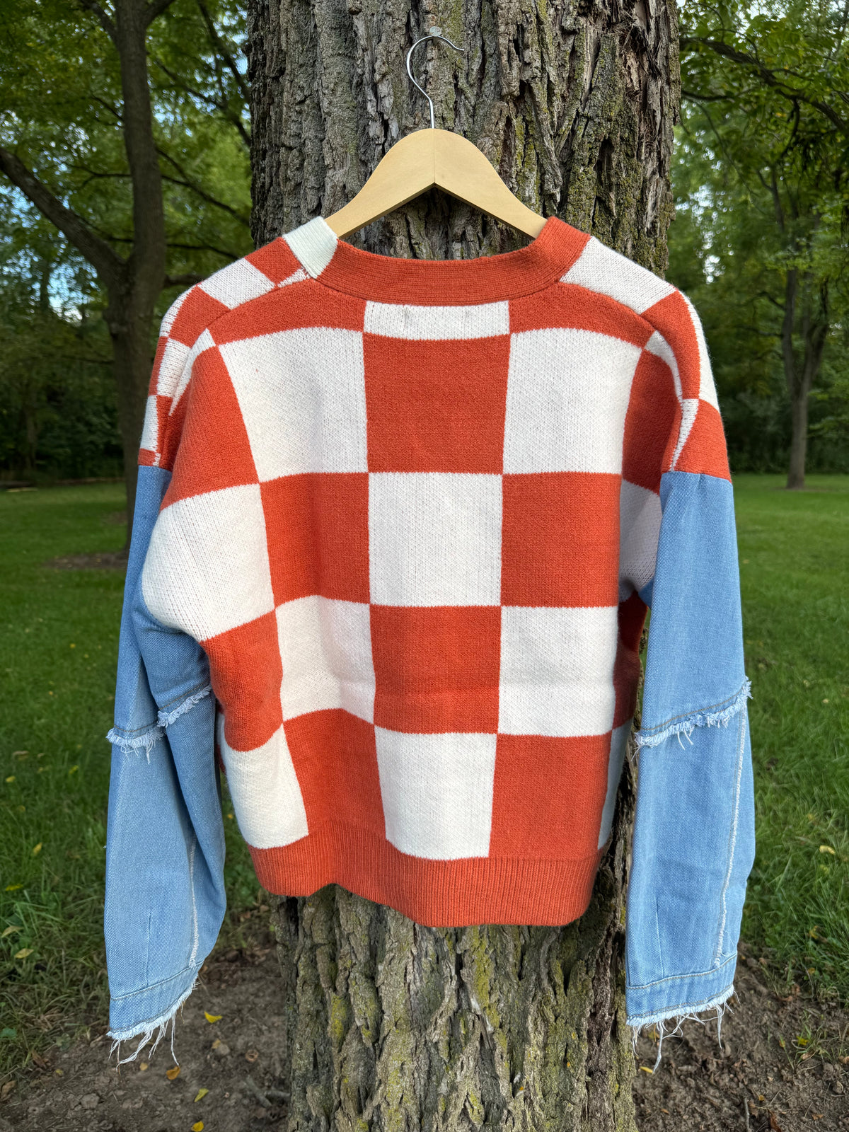 Checker Cardigan