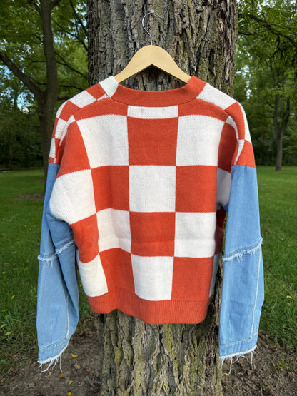 Checker Cardigan