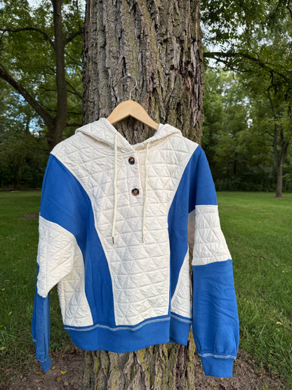 Colorblock Fleece Oversize Hoodie