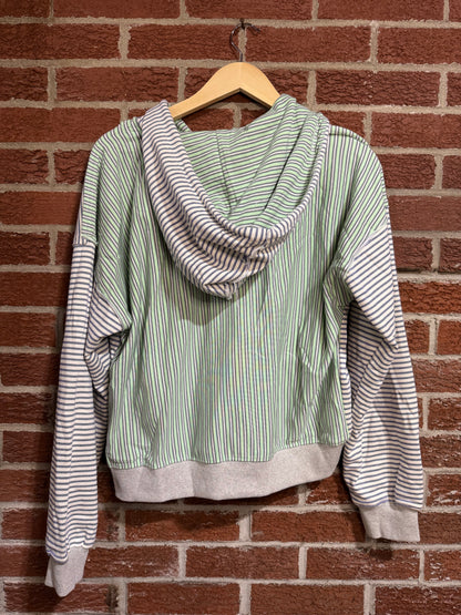 Striped Zip Hoodie